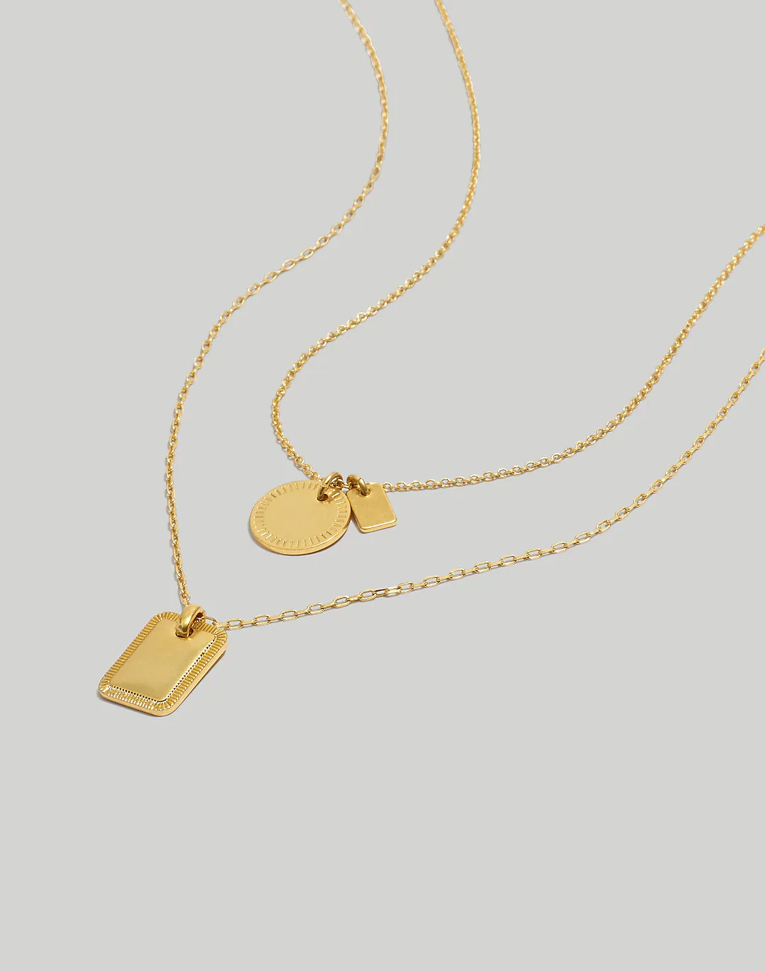 Etched Coin Necklace Set | Madewell