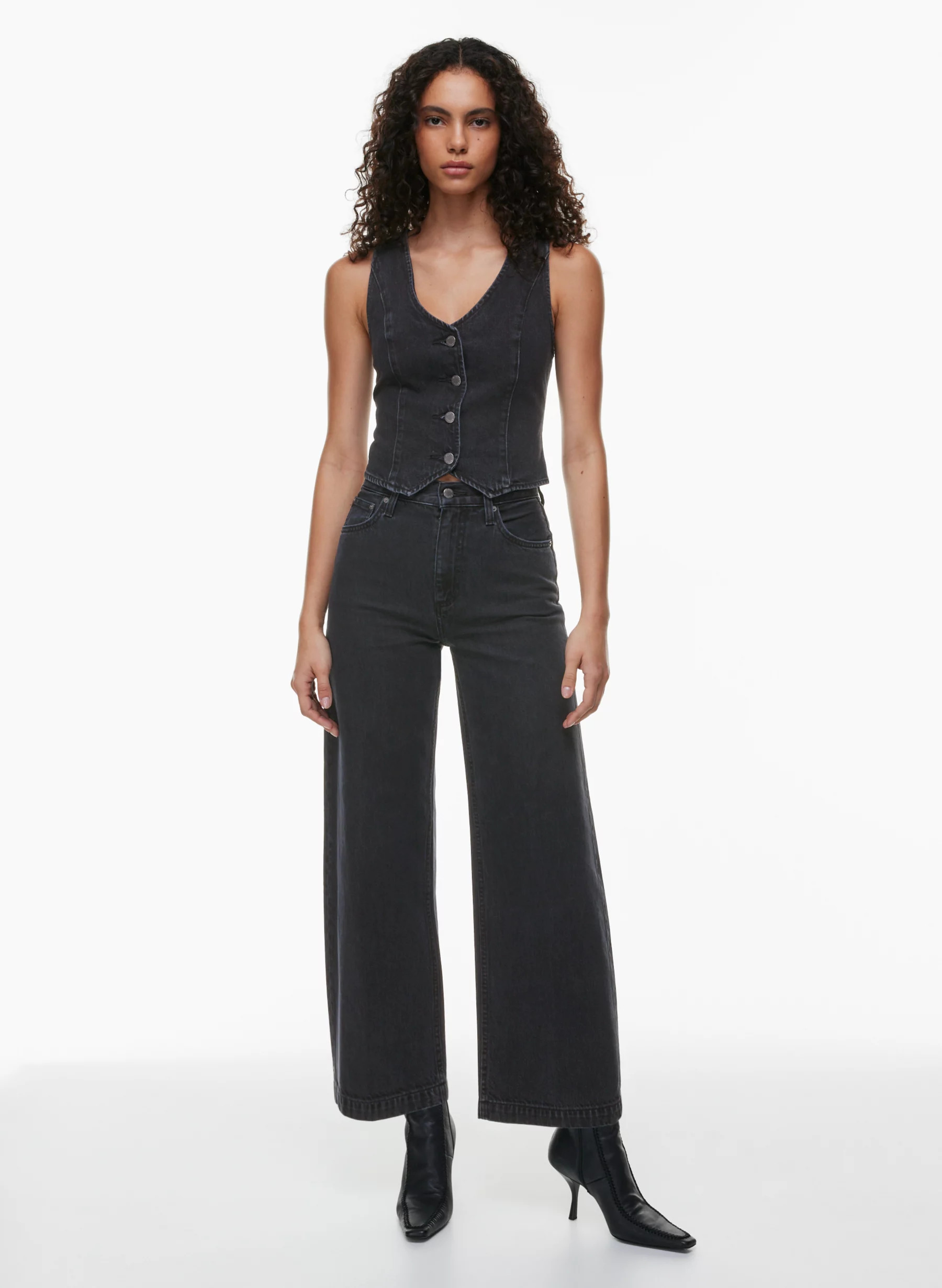 THE '90S MIA DENIM VEST | Aritzia