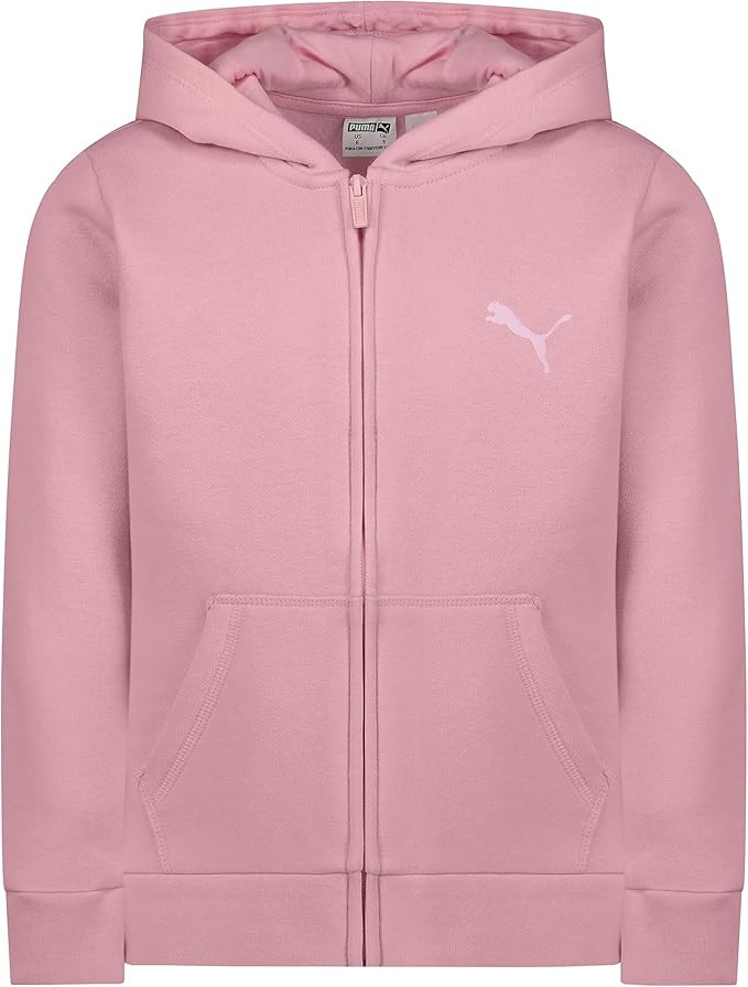 PUMA Girls' Core Logo Zip Up Hoodie | Amazon (US)