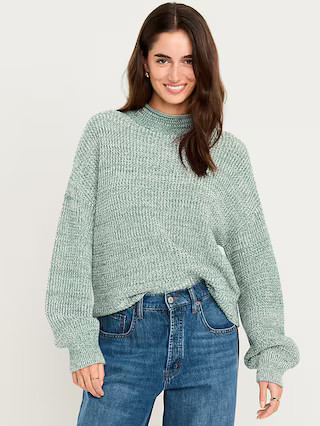 Roll-Neck Marled Knit Sweater | Old Navy (US)