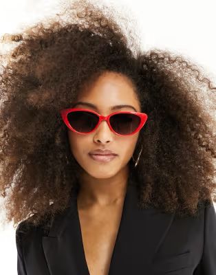 ASOS DESIGN cat eye sunglasses in red  | ASOS | ASOS (Global)