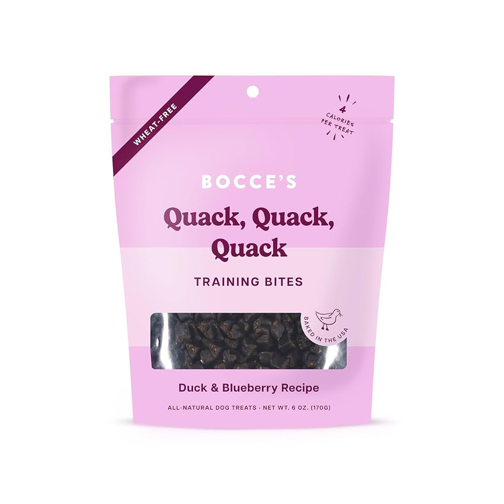 Bocce's Bakery Quack, Quack, Quack Training Treats for Dogs, Wheat-Free Dog Treats, Made with Rea... | Amazon (US)