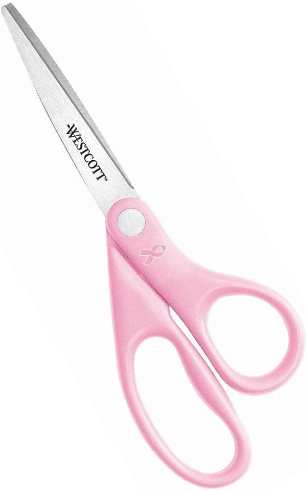 Westcott 15387 8" Pink Ribbon Stainless Steel Scissors | Amazon (US)