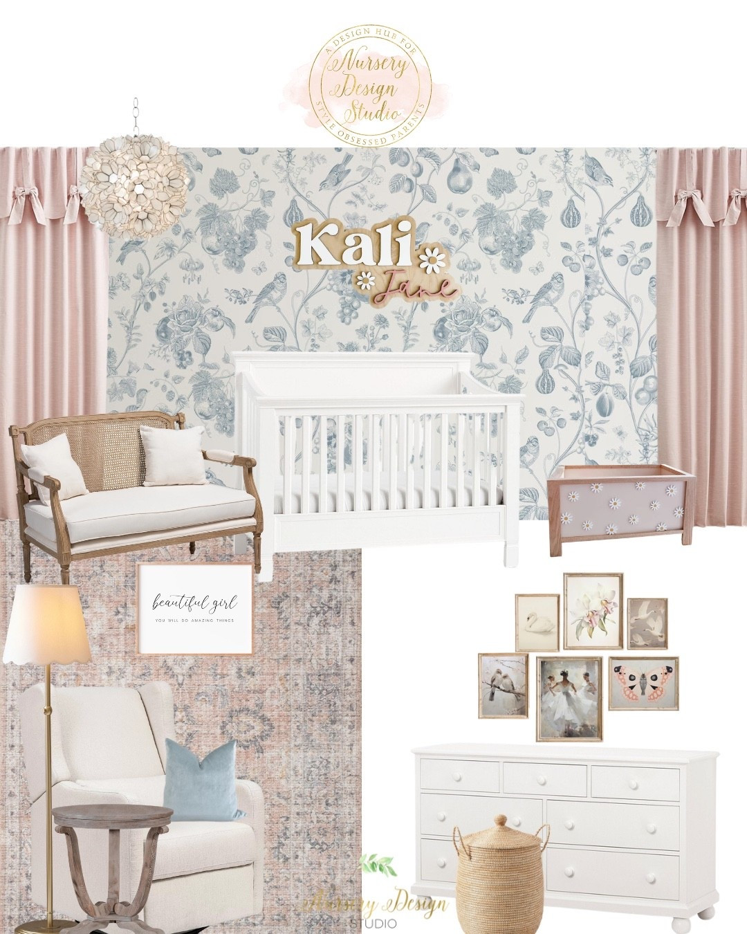 Soft pinks, dusty blues, and the prettiest florals come together in this timeless nursery—sharing the crib, wallpaper, glider, rug, and all the vintage-inspired details that make this space feel so special



#LTKHome #LTKBump #LTKBaby