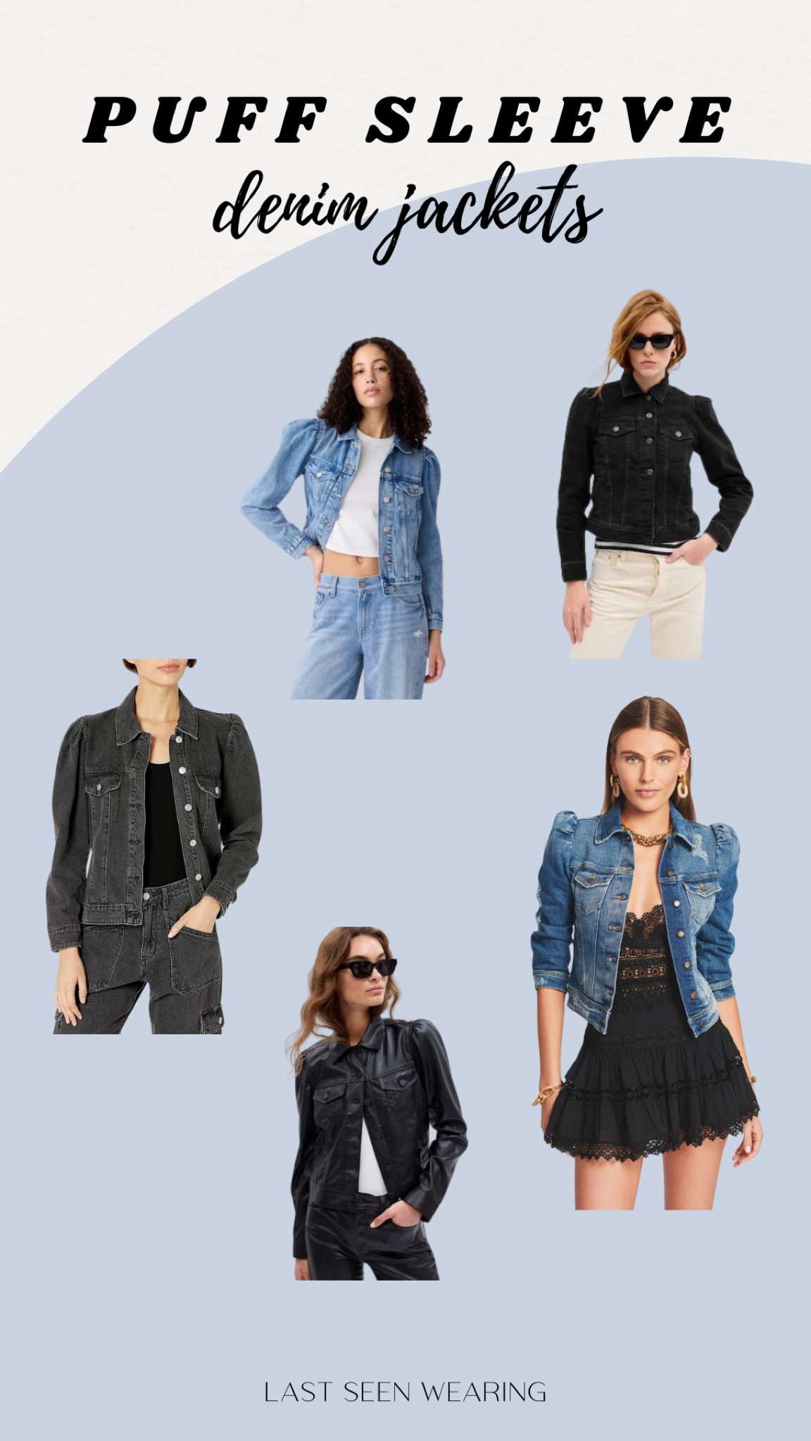Puff Sleeve Denim Jackets 
#denimjacket #puffsleeve

#LTKstyletip #LTKSeasonal