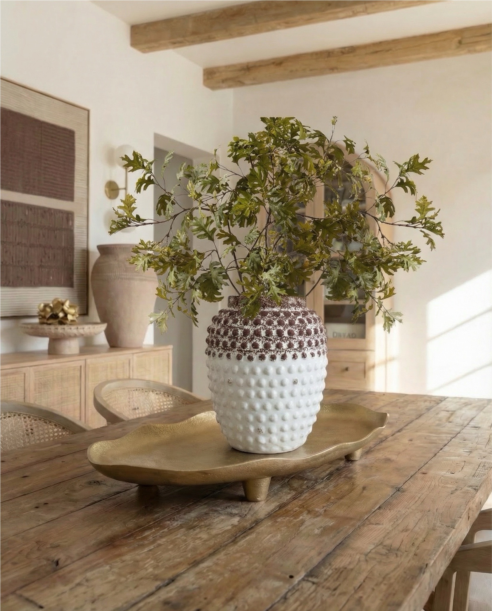 Dining Room Furniture
	•	Rustic solid wood dining table
	•	Natural oak cane dining chairs
	•	Light wood dining room cabinet
	•	Arched wood glass display cabinet
	•	Cane front sideboard cabinet

Lighting
	•	Brass globe pendant light
	•	Modern brass globe wall sconces
	•	Mid century globe wall light
	•	Frosted glass globe chandelier

Rugs
	•	Neutral vintage style area rug
	•	Beige distressed traditional rug
	•	Vintage runner rug neutral tones
	•	Neutral Persian style rug

Decor
	•	Large ceramic textured vase
	•	Neutral ceramic decorative vase
	•	Faux olive branch stems
	•	Dried neutral floral stems
	•	Decorative terracotta  bowl centerpiece
	•	Neutral table centerpiece bowl

Wall Decor
	•	Vintage floral framed wall art
	•	Traditional floral oil painting
	•	Gold frame vintage art print
	•	Neutral vintage botanical wall art

Dining Table Styling
	•	Rustic wood dough bowl
	•	Decorative brass tray centerpiece
cabinet
Kitchen / Coffee Bar Decor
	•	Glass coffee mugs

	•	Neutral ceramic pitcher vase
	•	Decorative 

#LTKSaleAlert #LTKHome