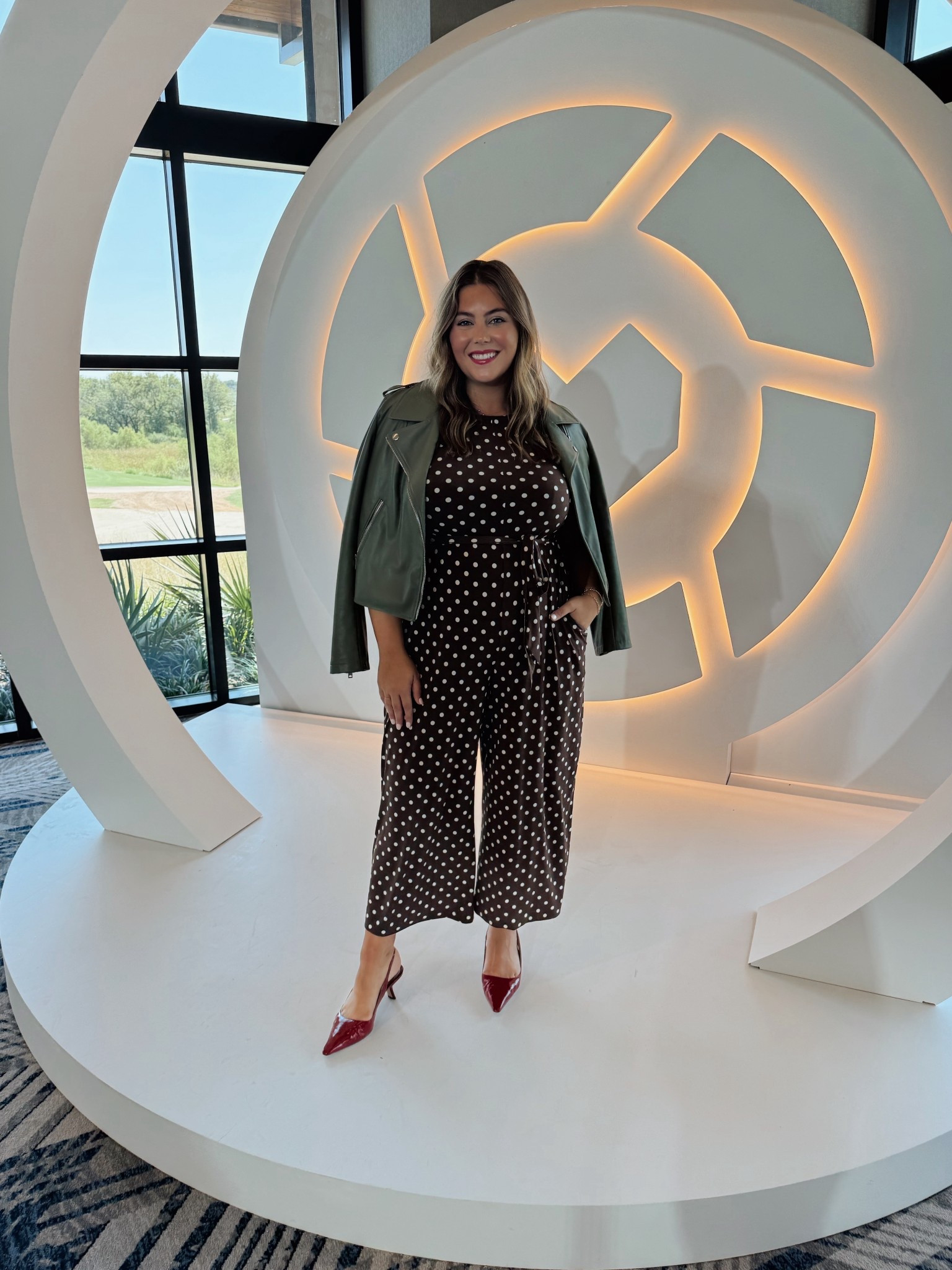 Today’s look at LTKCON! Wearing 14/16 in jumpsuit, XL in jacket 

#LTKFindsUnder100 #LTKMidsize #LTKCon