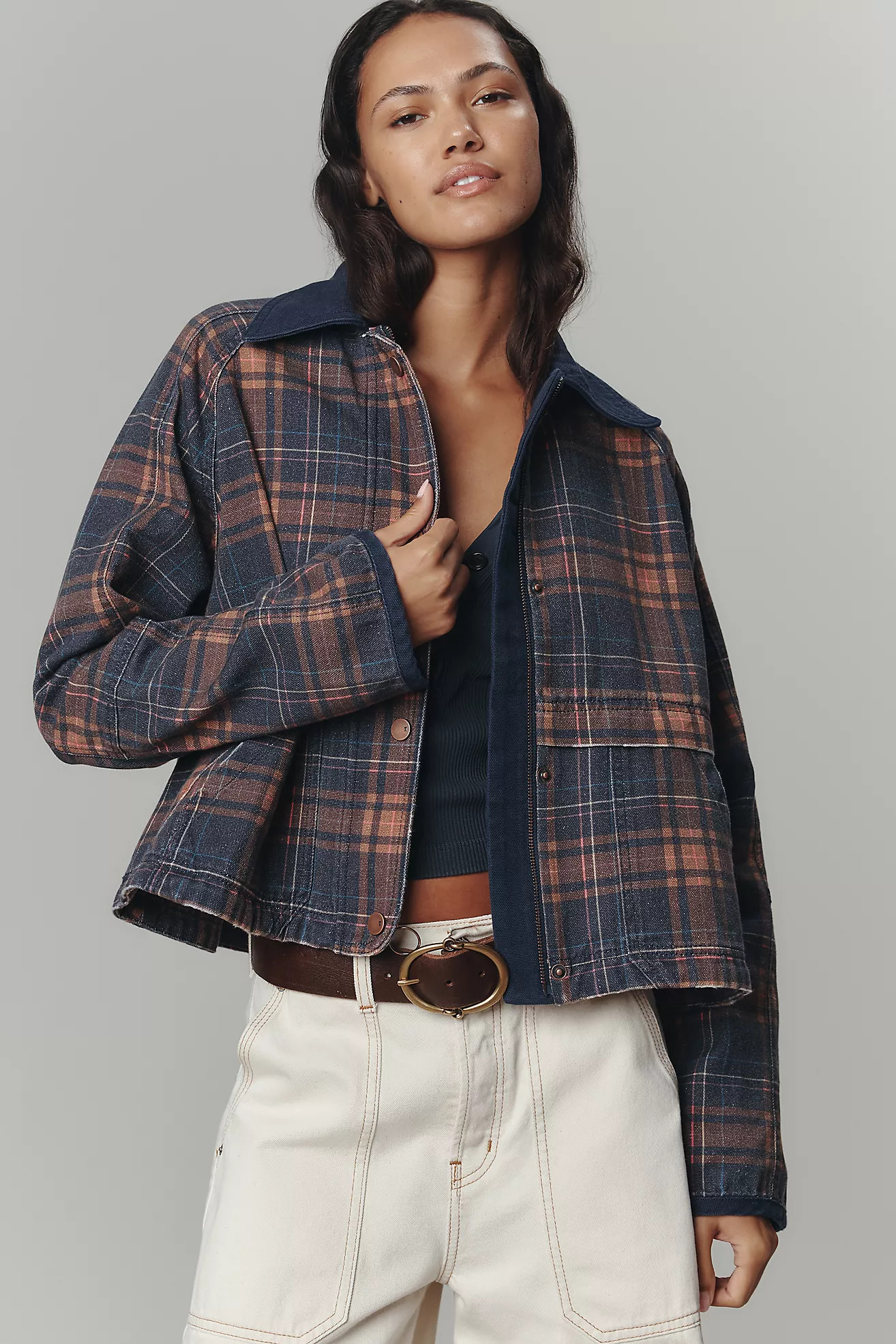 The Lexie Cropped Workwear Jacket by Pilcro | Anthropologie (US)