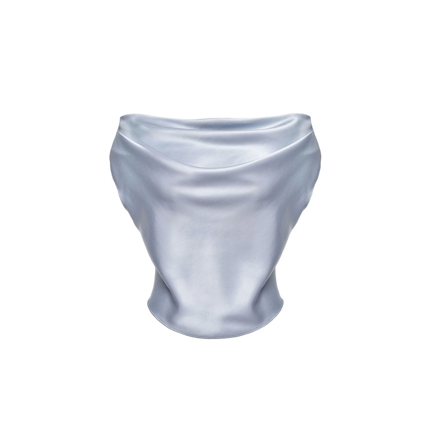 Lunaria Draped Top In Misty Blue | Wolf & Badger