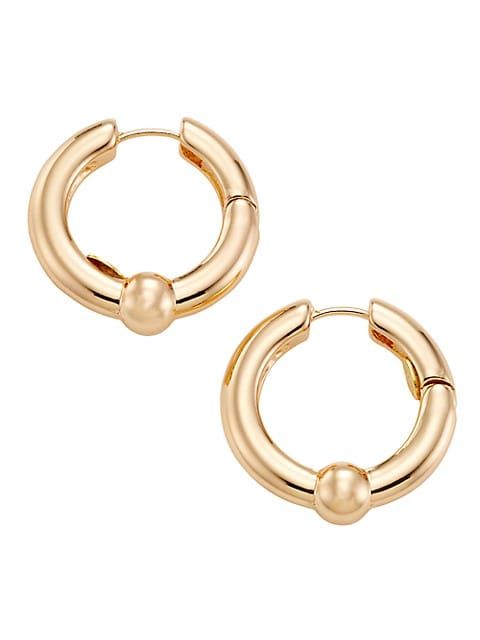 18K Gold-Plated Hoop Earrings | Saks Fifth Avenue