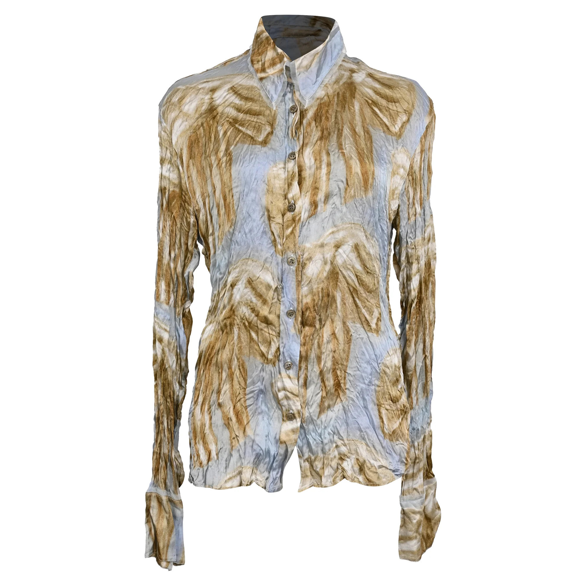 Acne Studios Printed Button-up Shirt In Multicolor Viscose | Shop Simon