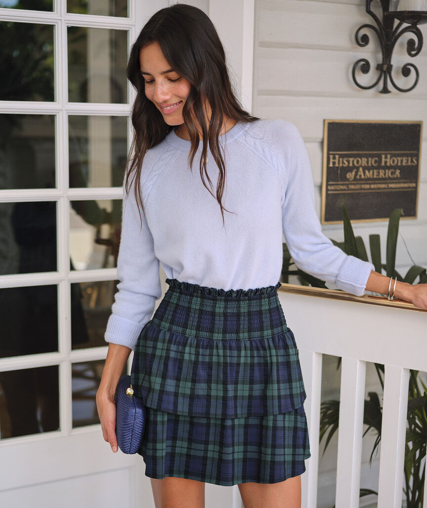 Nellie Harbor Smocked Skirt | vineyard vines