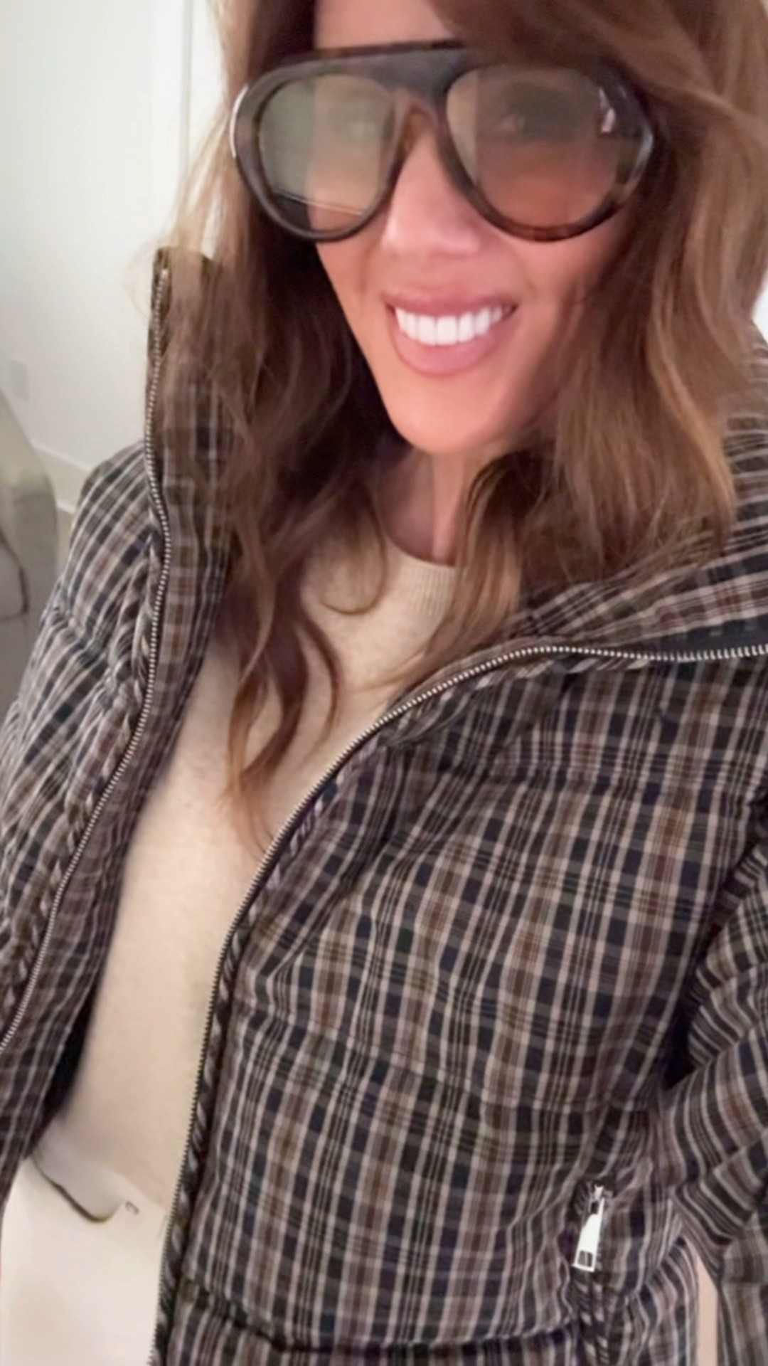 on the go in the cutest puffer // cashmere tee on sale 

#LTKootd