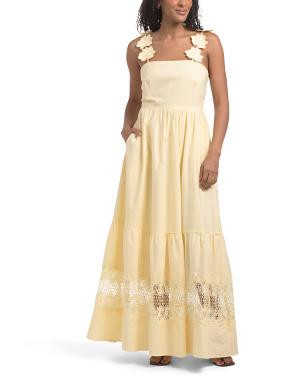 3d Floral Strap Maxi Dress | TJ Maxx