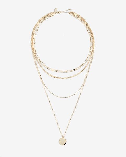 Layered Chain Pendant Necklace | Express