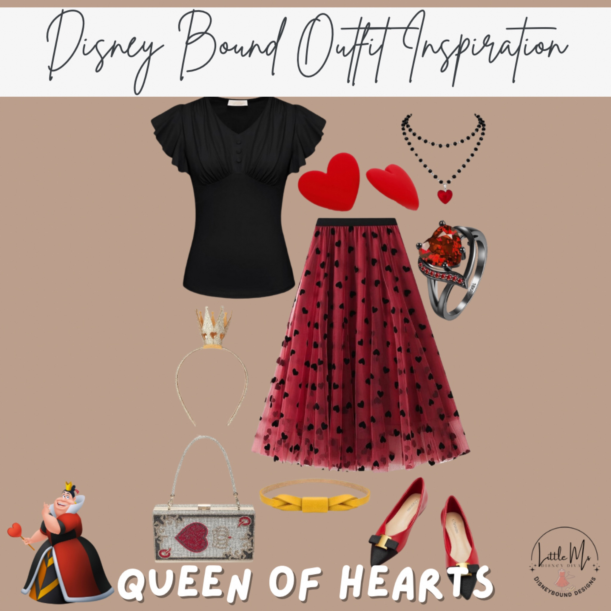 Queen of Hearts Disney Bound Outfit Inspiration

#LTKTravel #LTKOver40 #LTKMidsize