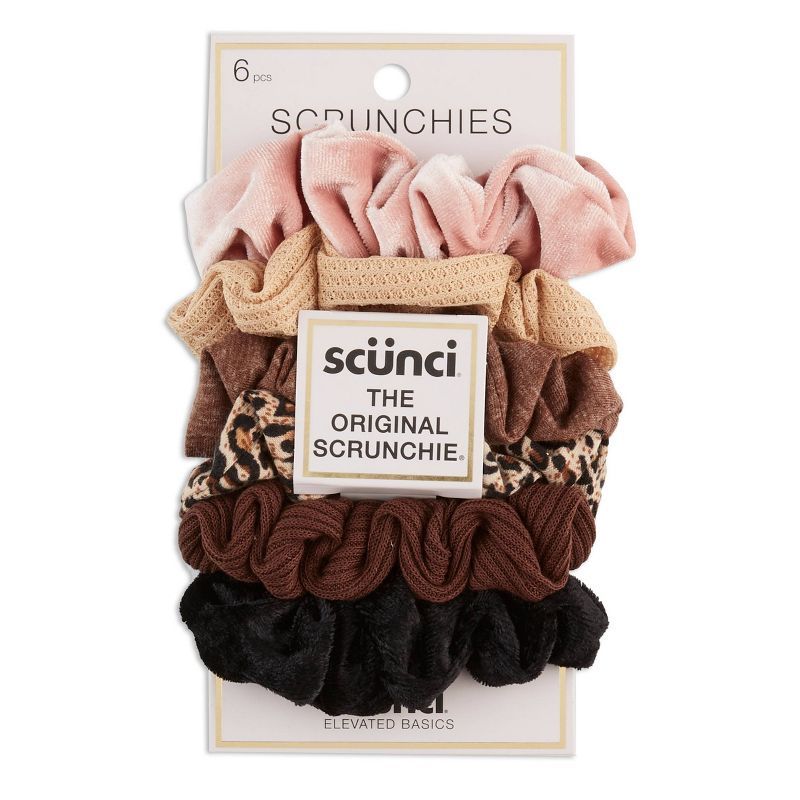 scunci Mixed Neutral Scrunchies - 6pk | Target