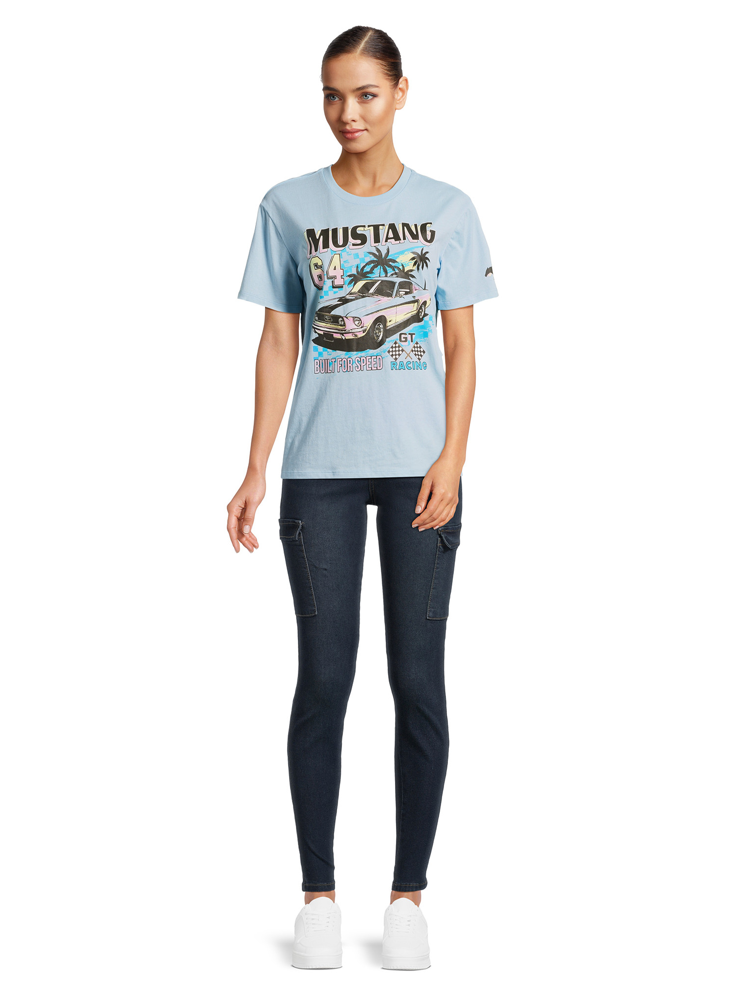 Ford Mustang Juniors Beach Graphic Tee with Short Sleeves, Size XS-3XL - Walmart.com | Walmart (US)