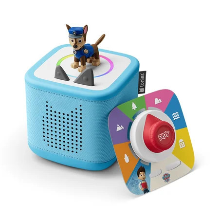 tonies Toniebox 2 Audio Player Full Play Bundle for Kids with Chase, PAW Patrol Adventure Bay Rescue Heroes Tonieplay Game and Controller, Age Group 1+, Sky Blue | Walmart (US)