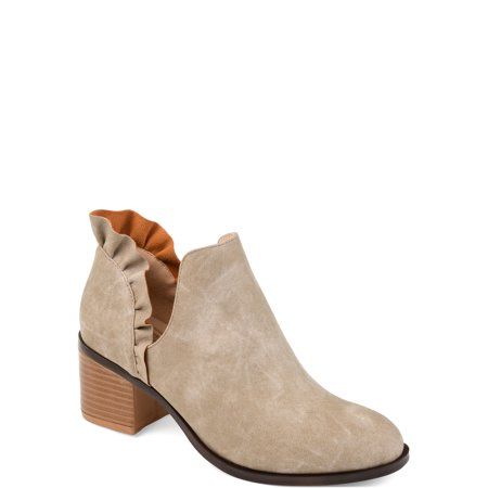 Comfort Womens Ruffle Deep-V Bootie | Walmart (US)