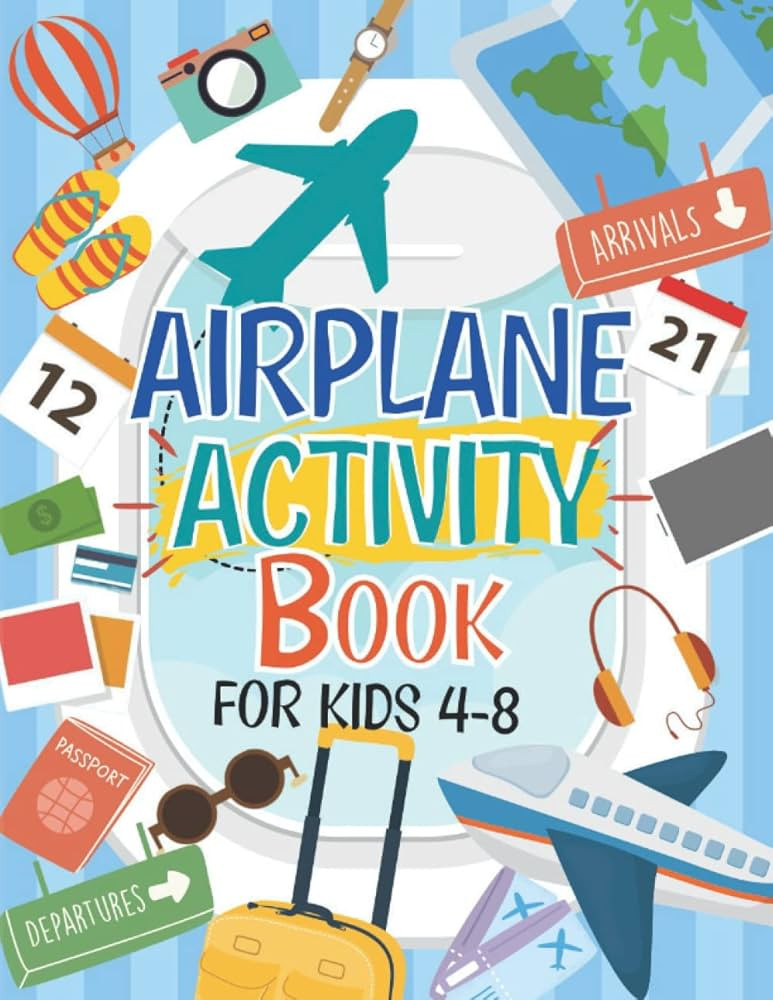 Airplane Activity Book For Kids Ages 4-8: A Fun Airplane Travel Activity Book | Perfect For Road ... | Amazon (US)