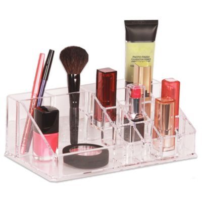 Clear 16-Compartment Cosmetic Organizer | Bed Bath & Beyond
