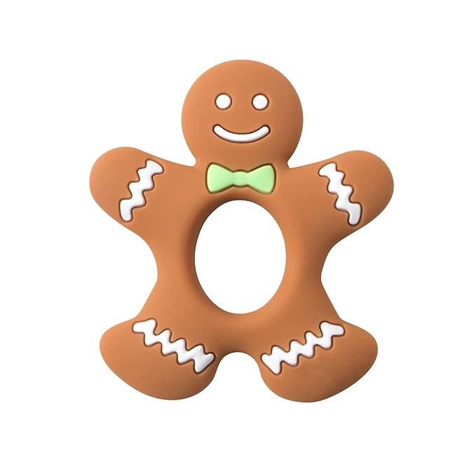 Jimibaby Christmas Teether Teething Toy Gingerbread Man, The First Christmas teether for Baby Boy... | Amazon (US)