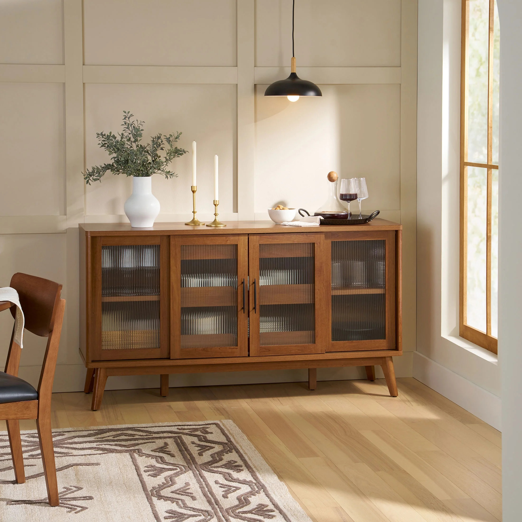 Better Homes & Gardens Greyson Buffet Cabinet, Acorn | Walmart (US)