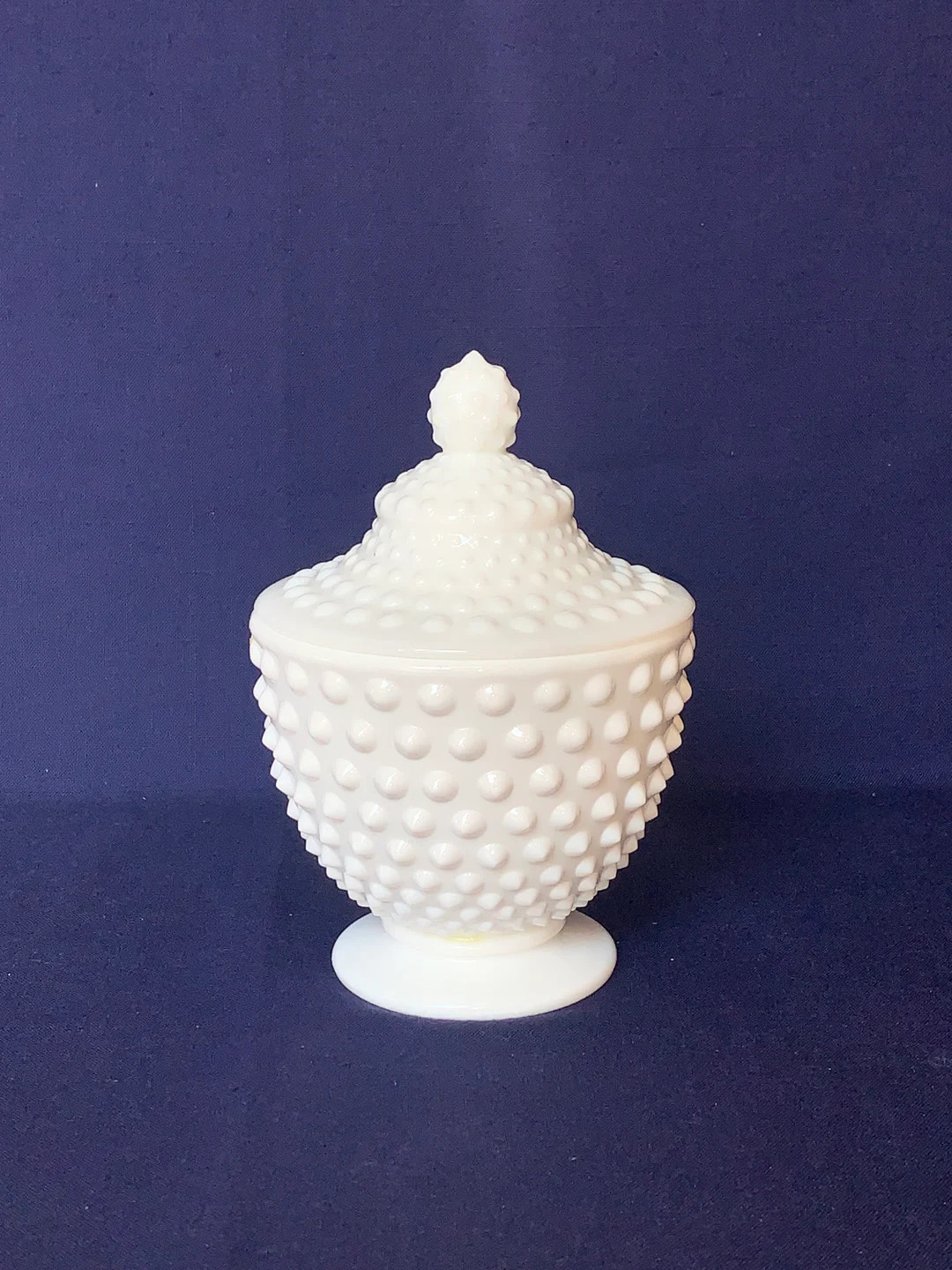 Fenton Hobnail Milk Glass Candy Dish 6 3/4" High , #3980 Low Footed Covered Dish MINT CONDITION, ... | Etsy (US)