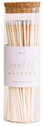Sweet Water Decor 7" Hearth Matches in Apothecary Glass Bottle | Rustic Jar Approx. 80 Decorative... | Amazon (US)