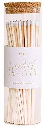 Sweet Water Decor 7" Hearth Matches in Apothecary Glass Bottle | Rustic Jar Approx. 80 Decorative... | Amazon (US)