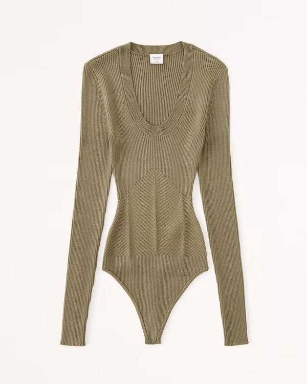 Women's Scoopneck Sweater Bodysuit | Women's Tops | Abercrombie.com | Abercrombie & Fitch (US)