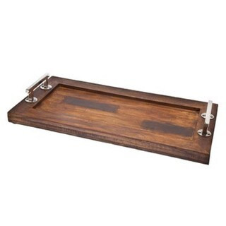 Godinger Rectagular Wooden 24-inch x 12-inch Serving Tray | Bed Bath & Beyond