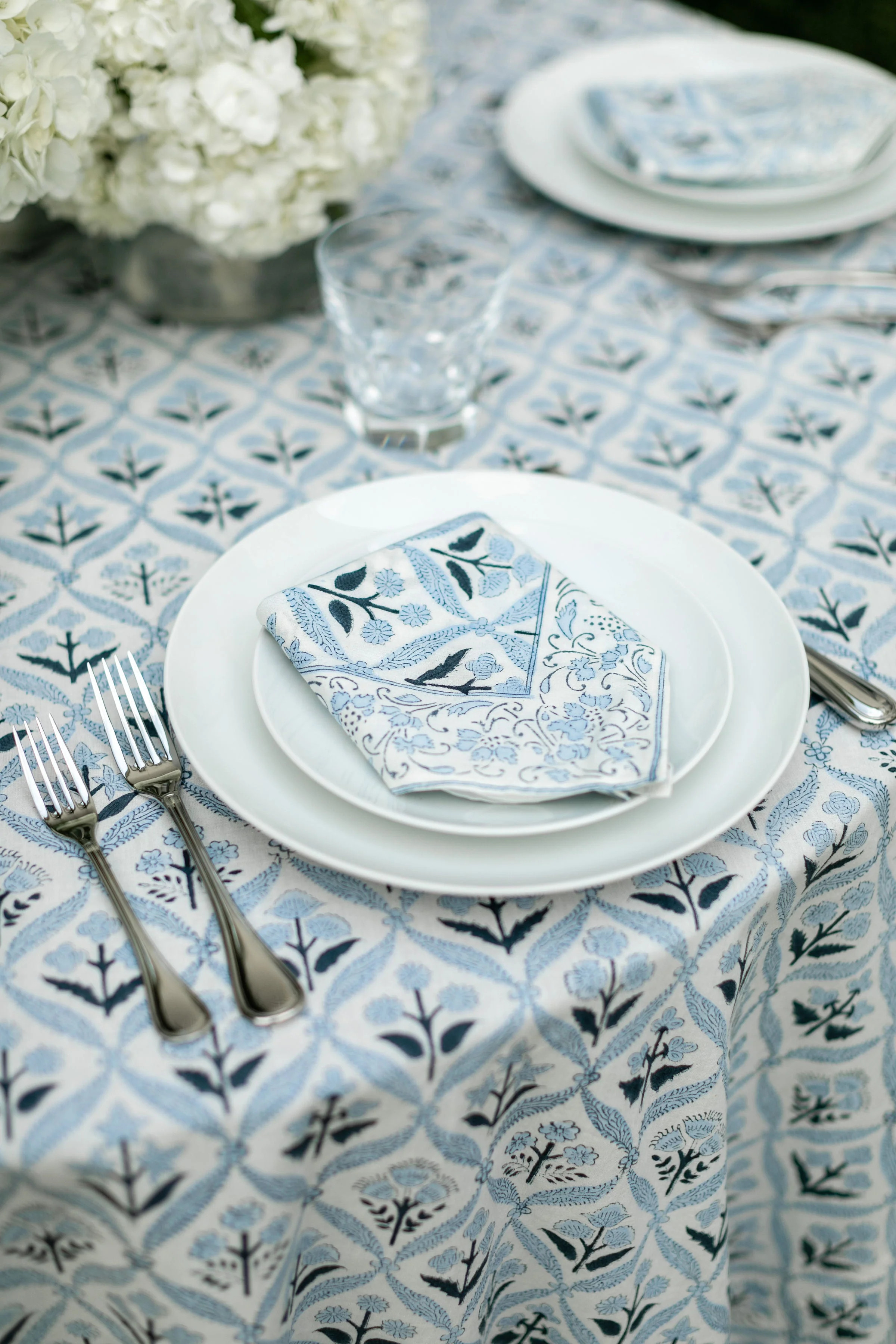 Multi Blue Floral Napkin (Set of 4) by Holly Harris Designs | Support HerStory