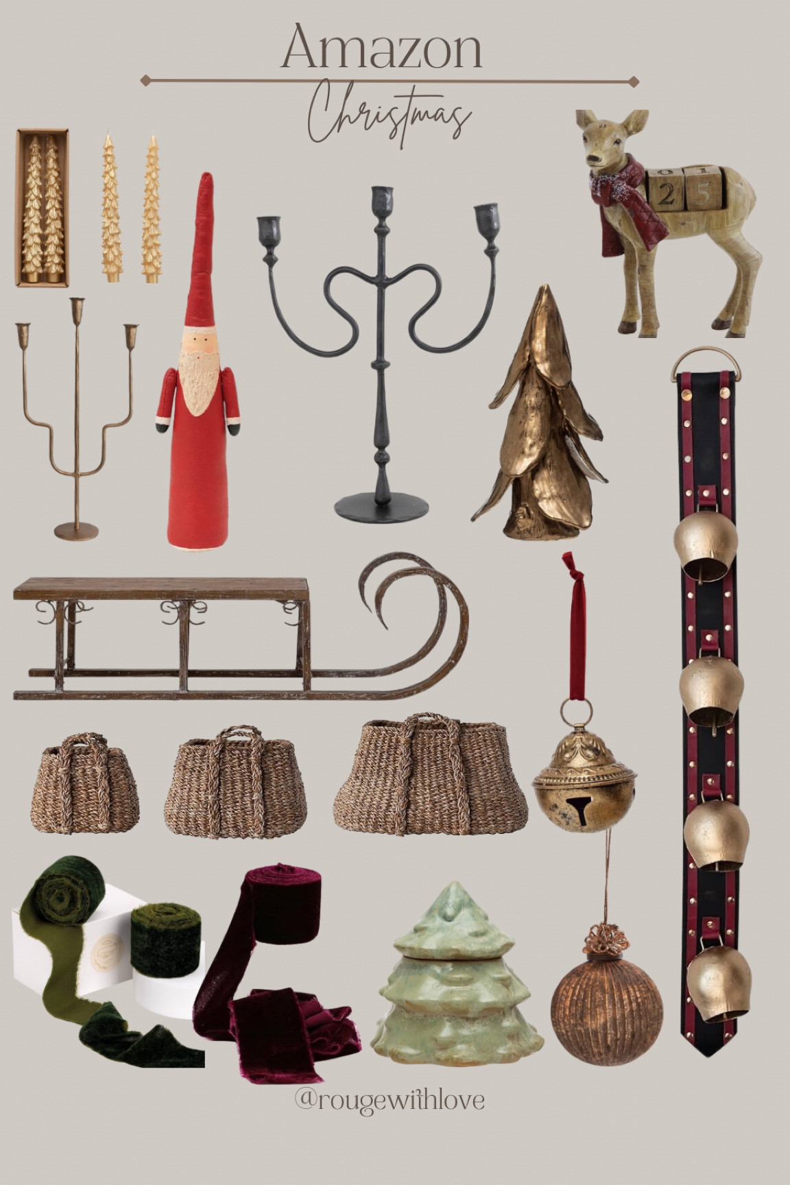 Amazon
Amazon home
Amazon Christmas
Holiday
Holiday decor
Christmas decor
Candlestick holder
Candelabra 
Velvet ribbon
Sleigh bells 
Reindeer
Santa
Christmas tree
Cookie jar
Ceramic tree
Ornaments


#LTKHoliday #LTKSeasonal #LTKhome