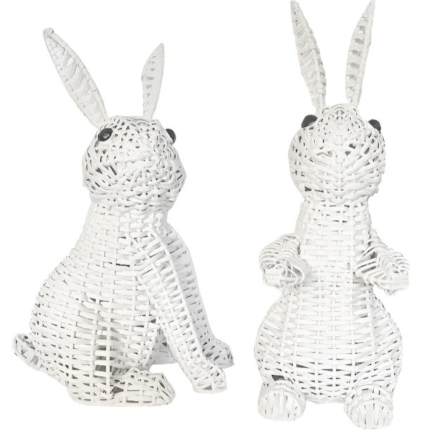 White Wicker Bunny | The Enchanted Home