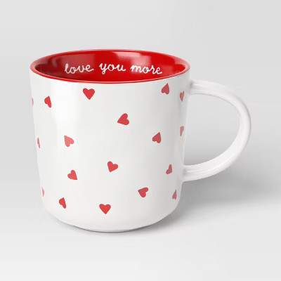 16oz Stoneware Love You More Mug White - Threshold™ | Target