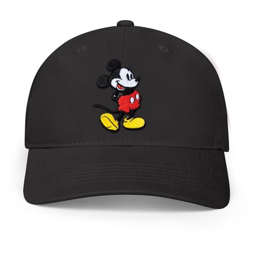 Disney Men's Standard Adult Baseball Cap, Mickey Mouse Adjustable Dad Hat, Black, ONE Size | Amazon (US)