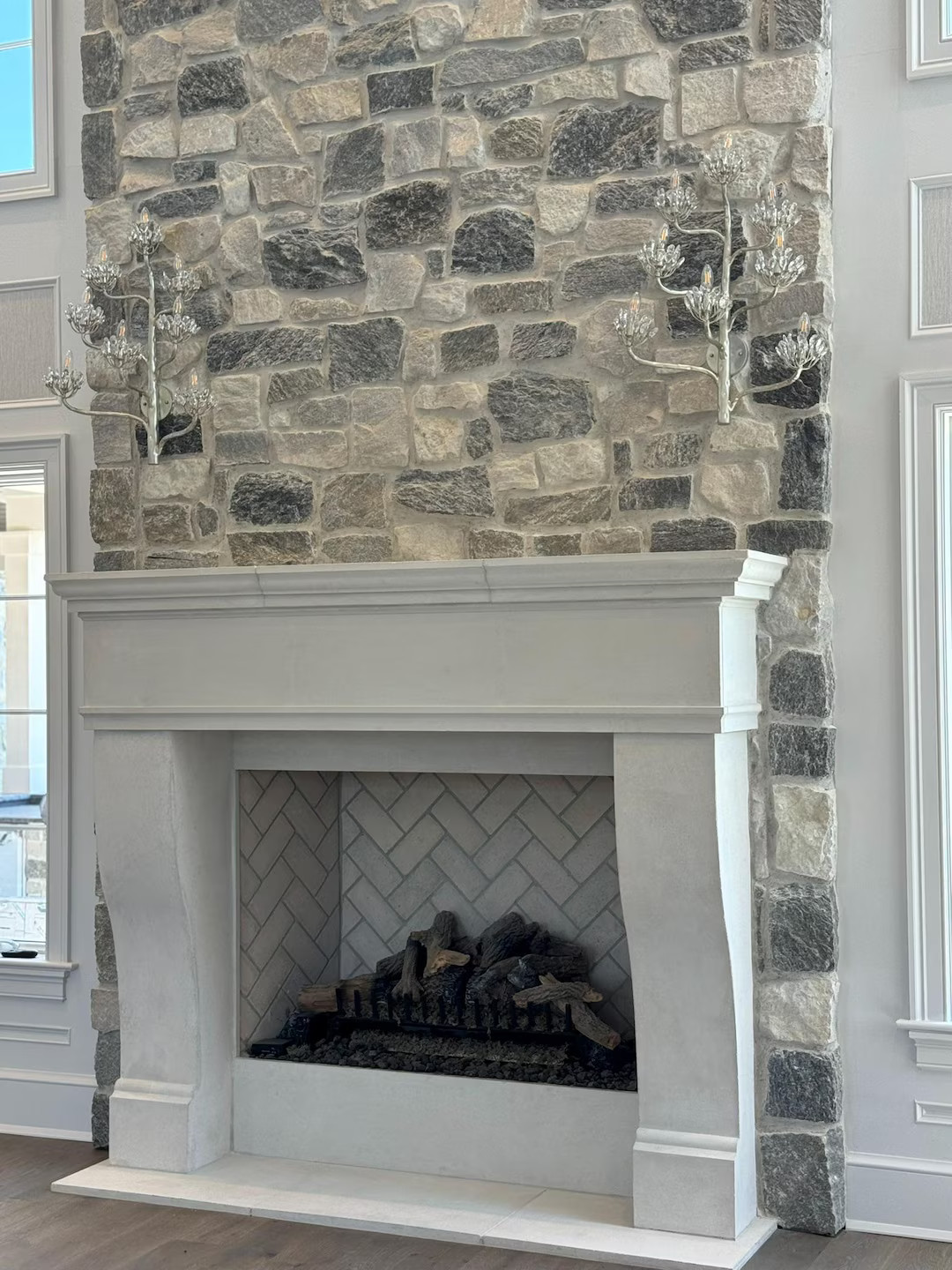 Cast Stone Fireplace Mantel - Etsy | Etsy (US)