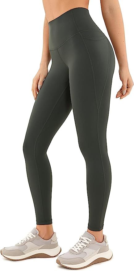 CRZ YOGA Womens Butter Luxe Workout Leggings 25 Inches - High Waisted Gym Yoga Pants with Pockets... | Amazon (US)