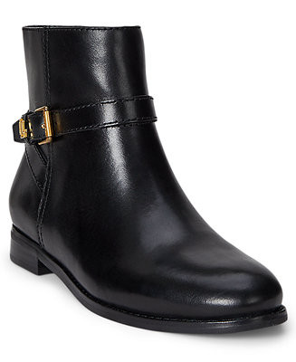 Women's Brooke II Stacked Leather Heel Booties | Macy's