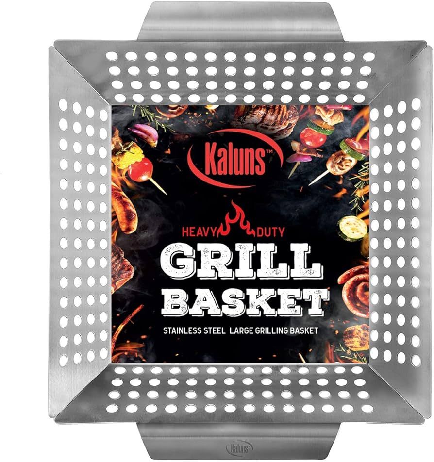 Kaluns Grill Basket For Veggies, Heavy Duty Grilling Baskets For Outdoor Grilling, Large Stainles... | Amazon (US)