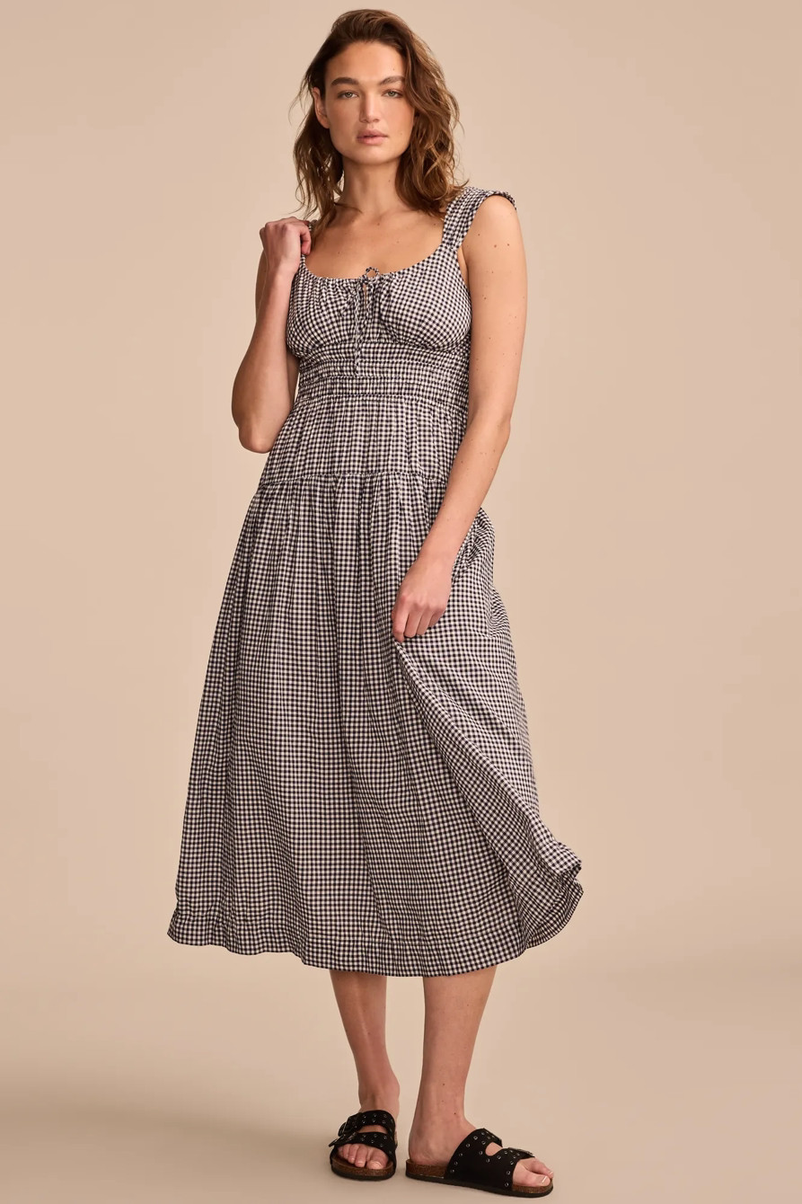 CINCHED WAIST SCHIFFLI MIDI | Lucky Brand