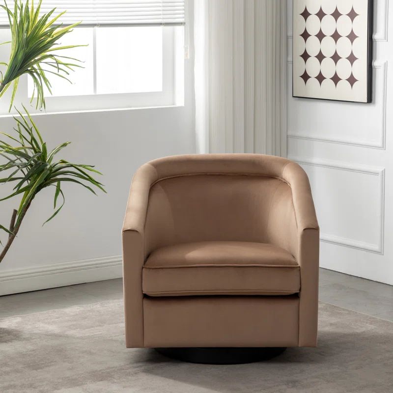 Annalee Upholstered Swivel Barrel Chair | Wayfair North America