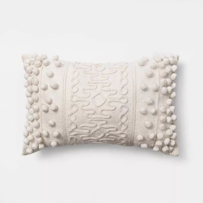 Oblong Pom Throw Pillow Cream - Opalhouse™ | Target