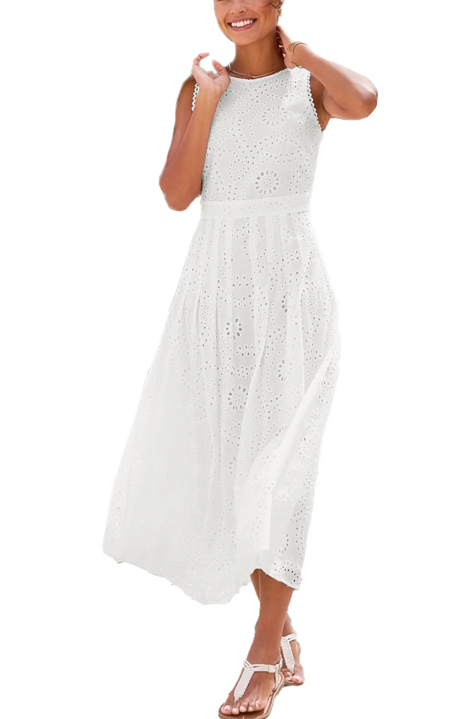 Women's Sleeveless Eyelet Maxi Dress | Nordstrom