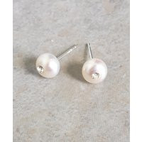 Pearl Studs Earrings With Cz | Bridesmaid, Bridal Earrings, Wedding Gifts | Etsy (US)