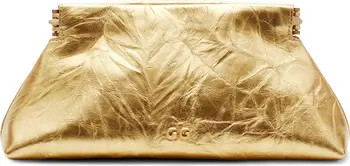 Cult Gaia Mini Lillia Metallic Leather Frame Clutch | Nordstrom | Nordstrom