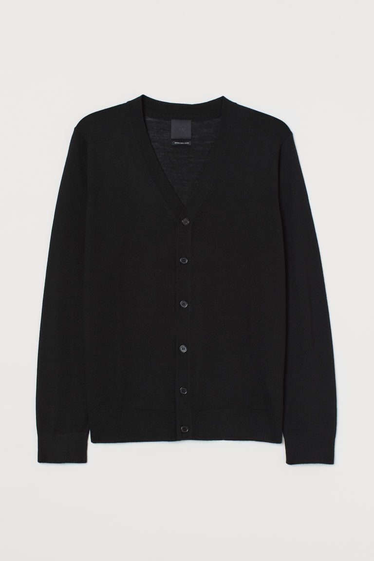 H & M - Wool-blend Cardigan - Black | H&M (US + CA)