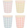 Set of 12 Gingham Cups, Multi - Meri Meri Party Goods | Maisonette | Maisonette